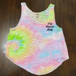 nwot VS PINK Tie Dye Sleep Tank Top